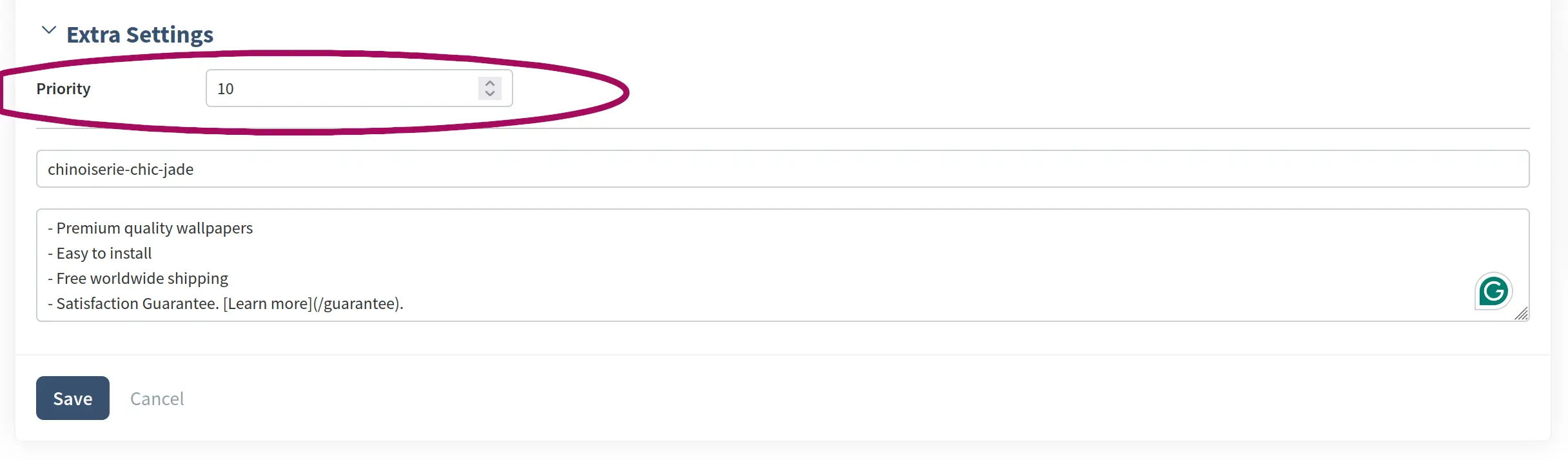 Product Priority in Vanilo Admin